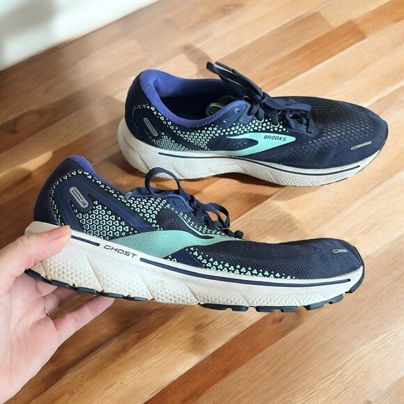 Brooks Ghost 14 Blue Purple Athletic Running Sneakers Women's Size US 10.5 Wide - Picture 3 of 7